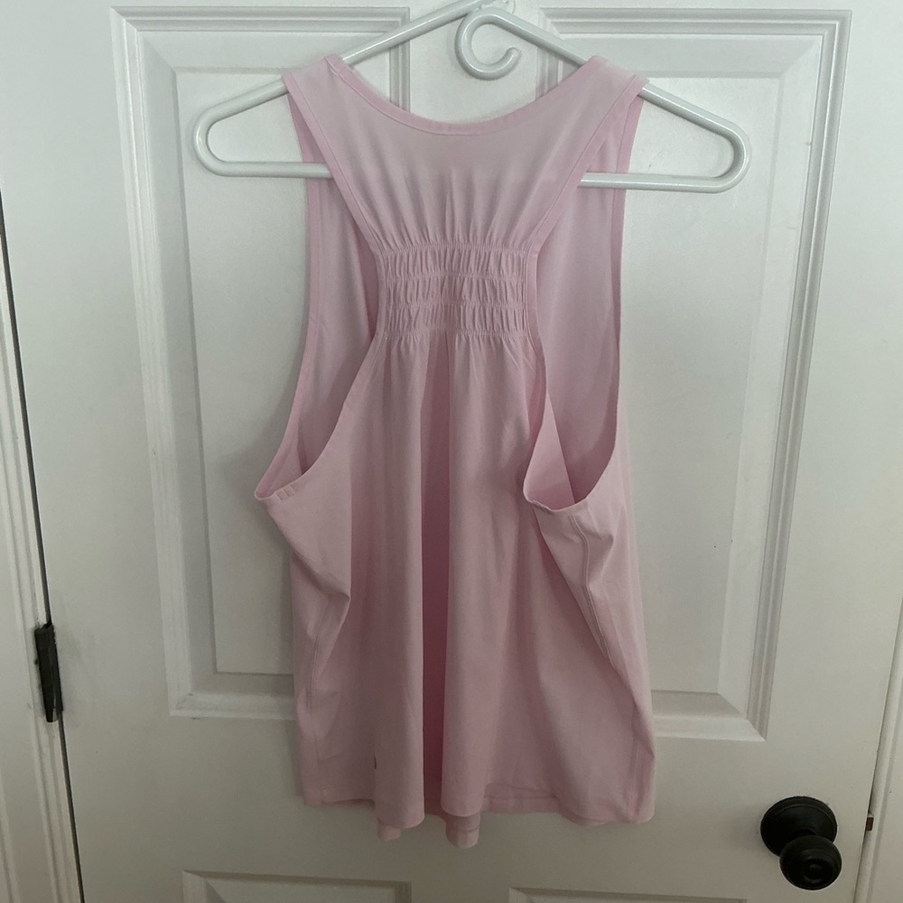 Lululemon Ruched Racerback Tank Top Organza Pink sz large - Picture 5 of 5